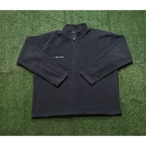Vintage 90s Navy Columbia Sportswear Half Zip Fleece